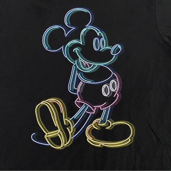 mickey mouse neon sign EUC graphic print tee tshirt shirt - Picture 2 of 6